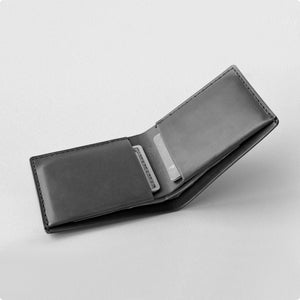 MAKR™ Landscape Billfold Wallet Cordovan - BLACK