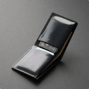 MAKR™ Landscape Billfold Wallet Cordovan - BLACK