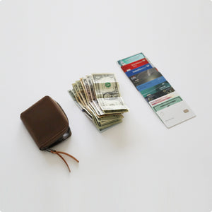 MAKR™ 3/4 Zip Wallet - BROWN