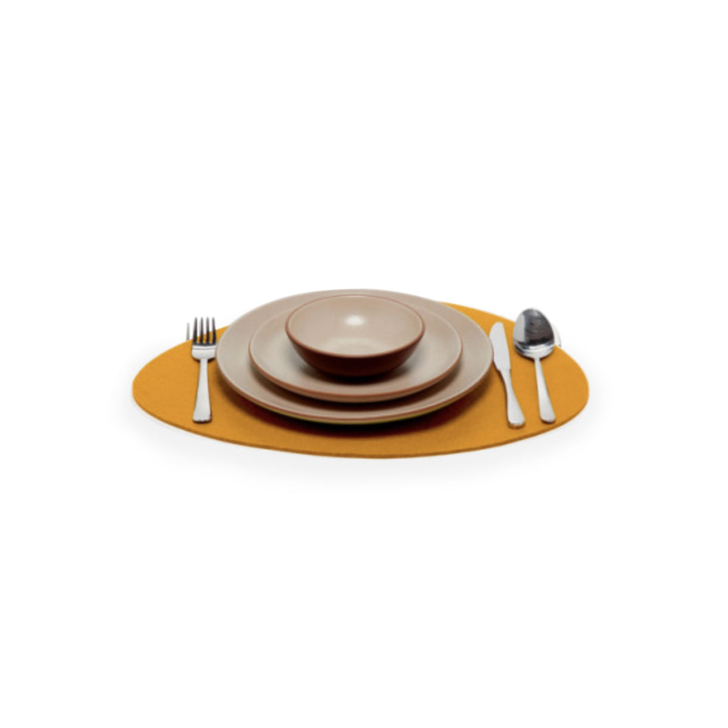 graf lantz™ Stone Felt Placemat-Turmeric