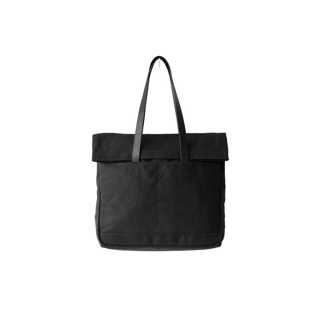 MAKR™ Canvas and Leather Fold Weekender Revised - BLACK