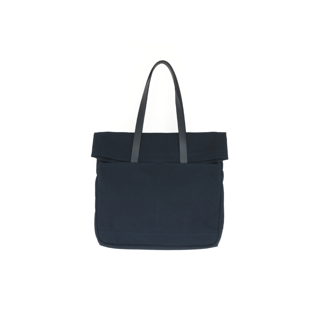 MAKR™ Canvas and Leather Fold Weekender Revised - NAVY